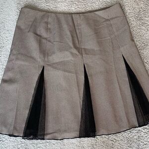 Torrid Gray and Black Mini Skirt